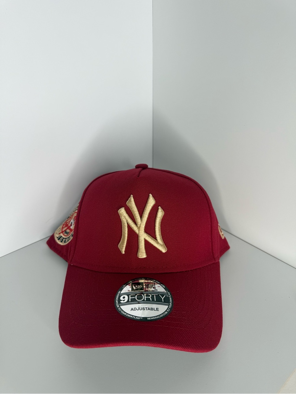 New Era Burgundy Cap with Gold NY Embroidery